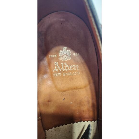 Alden 932 Balmoral Oxford Black Calfskin USA Sz 12 Rt Toe Damage See Pics READ!! main image 11